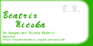 beatrix micska business card